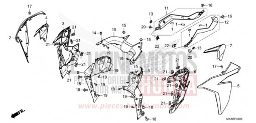 MITTLERER WINDLAUF (CRF1100A/AL/D/DL) CRF1100AM de 2021